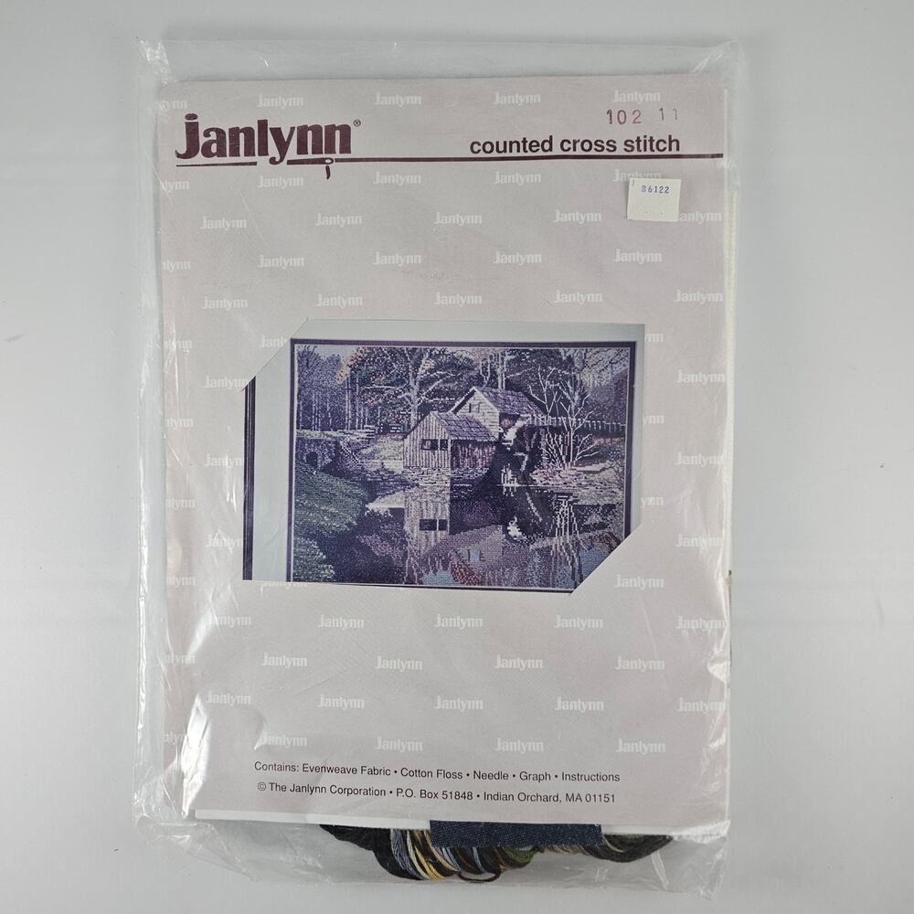 Vintage Janlynn Counted Cross Stitch Kit Number 102-11 Mabry Mill Factory Sealed